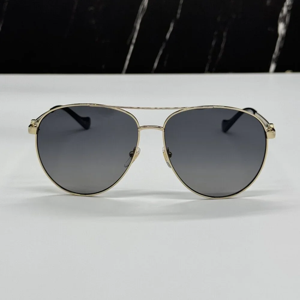 NEW GUCCI GG1088S 001 WITH GOLD CHAIN UNISEX GUCCI SUNGLASSES